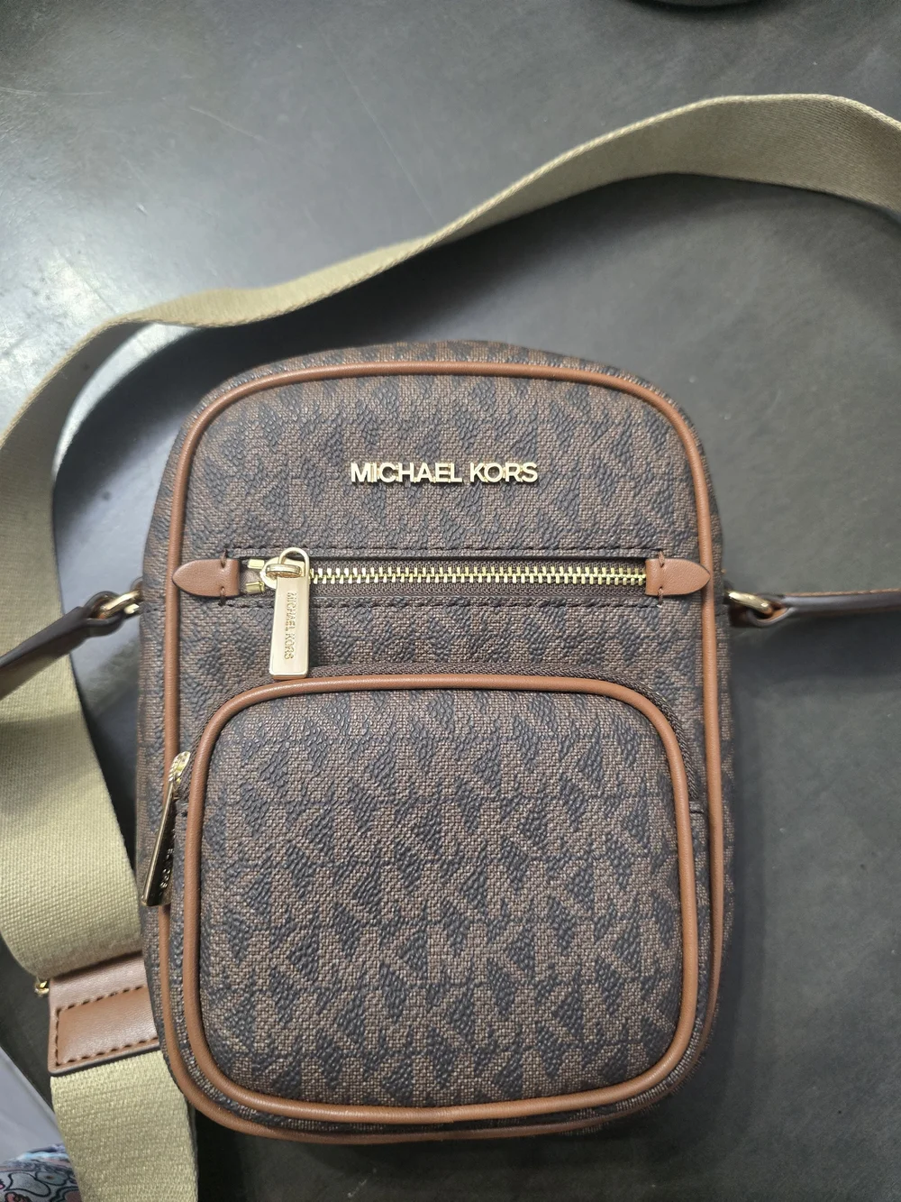 Michael Kors Brown Logo Crossbody Bag - Brown